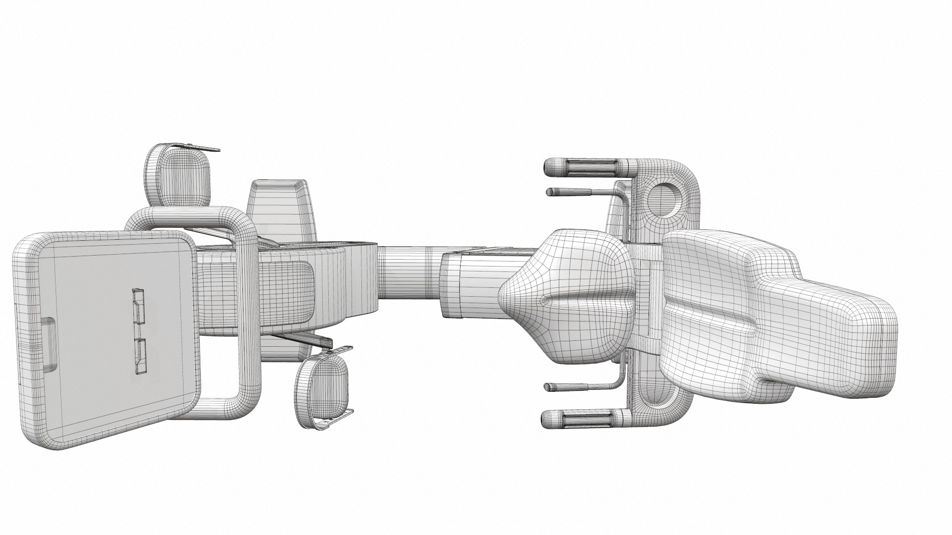Exercise bike technogym recline 3D model_15