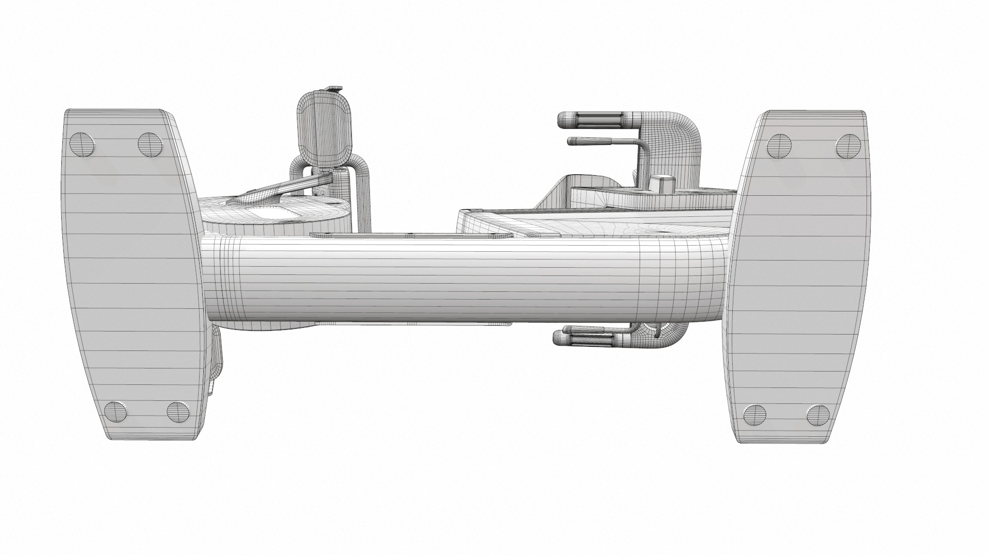 Exercise bike technogym recline 3D model_14