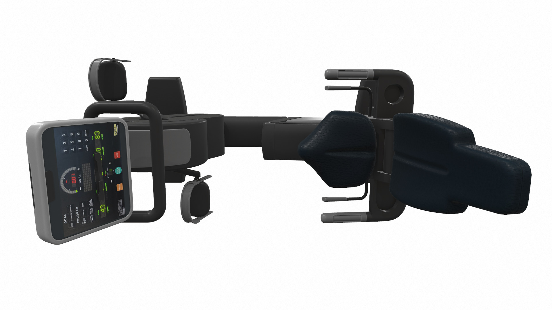 Exercise bike technogym recline 3D model_6