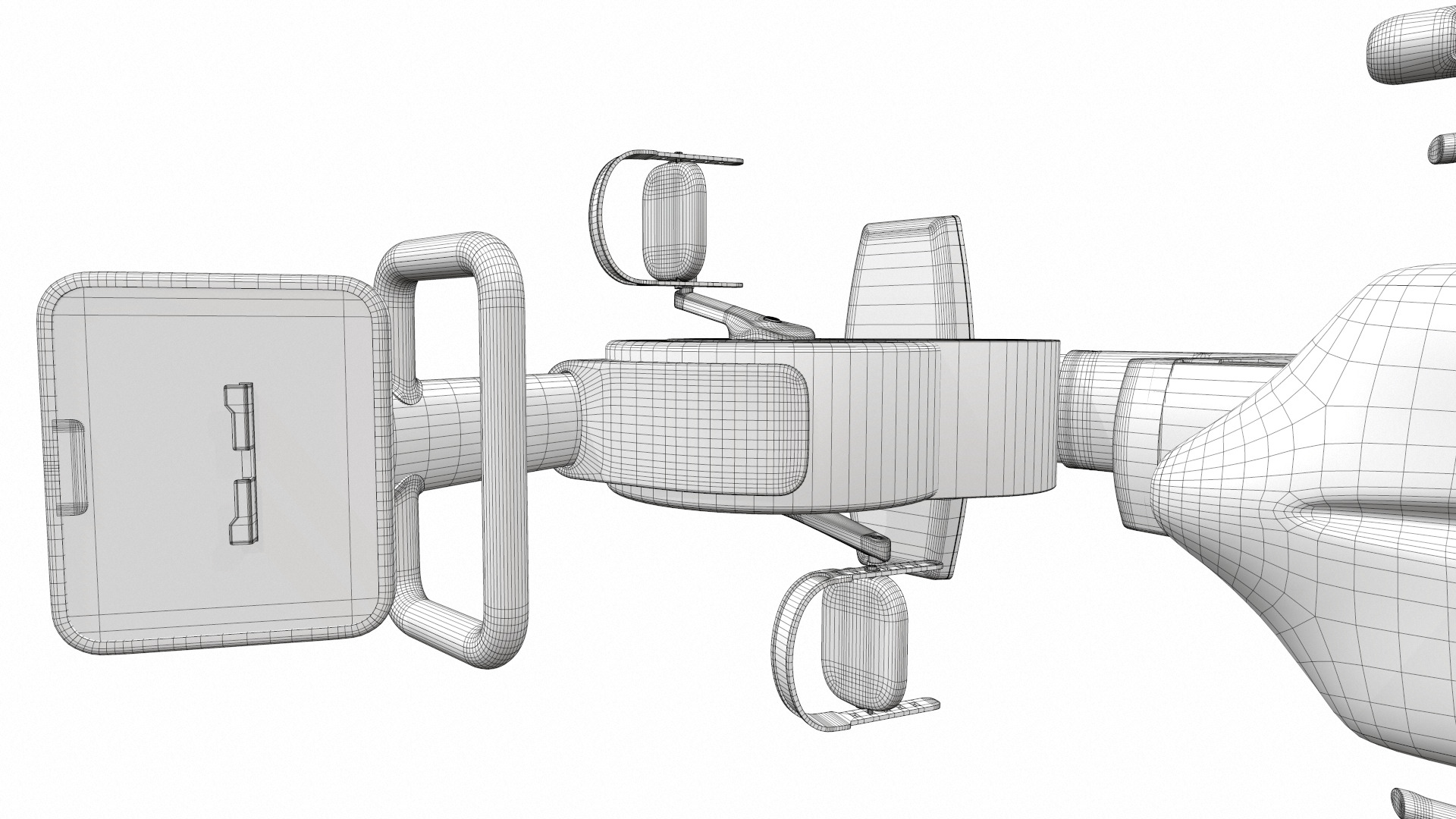 Exercise bike technogym recline 3D model_17