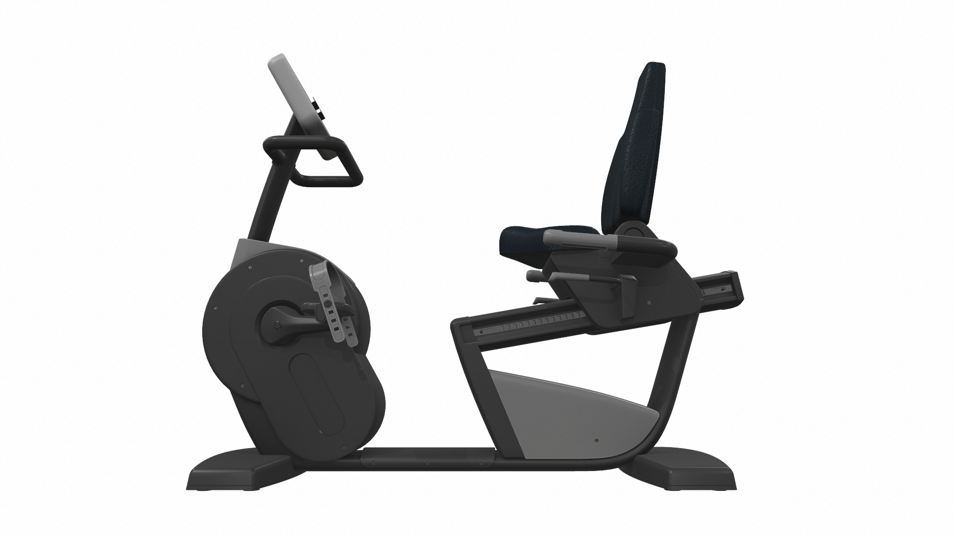 Exercise bike technogym recline 3D model_1