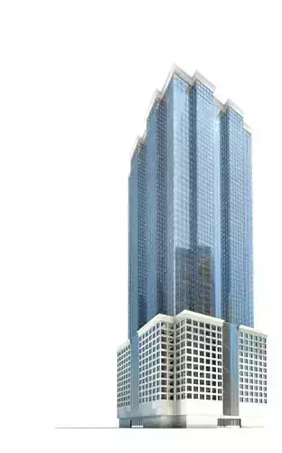 Skyscraper With Multi Buildings At Base