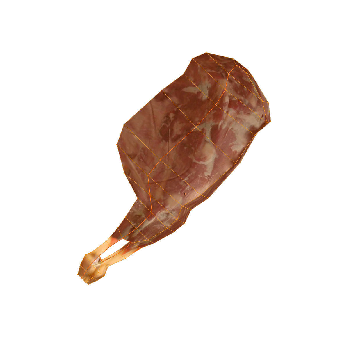 Very low poly raw Leg Meat Free low-poly 3D model_5