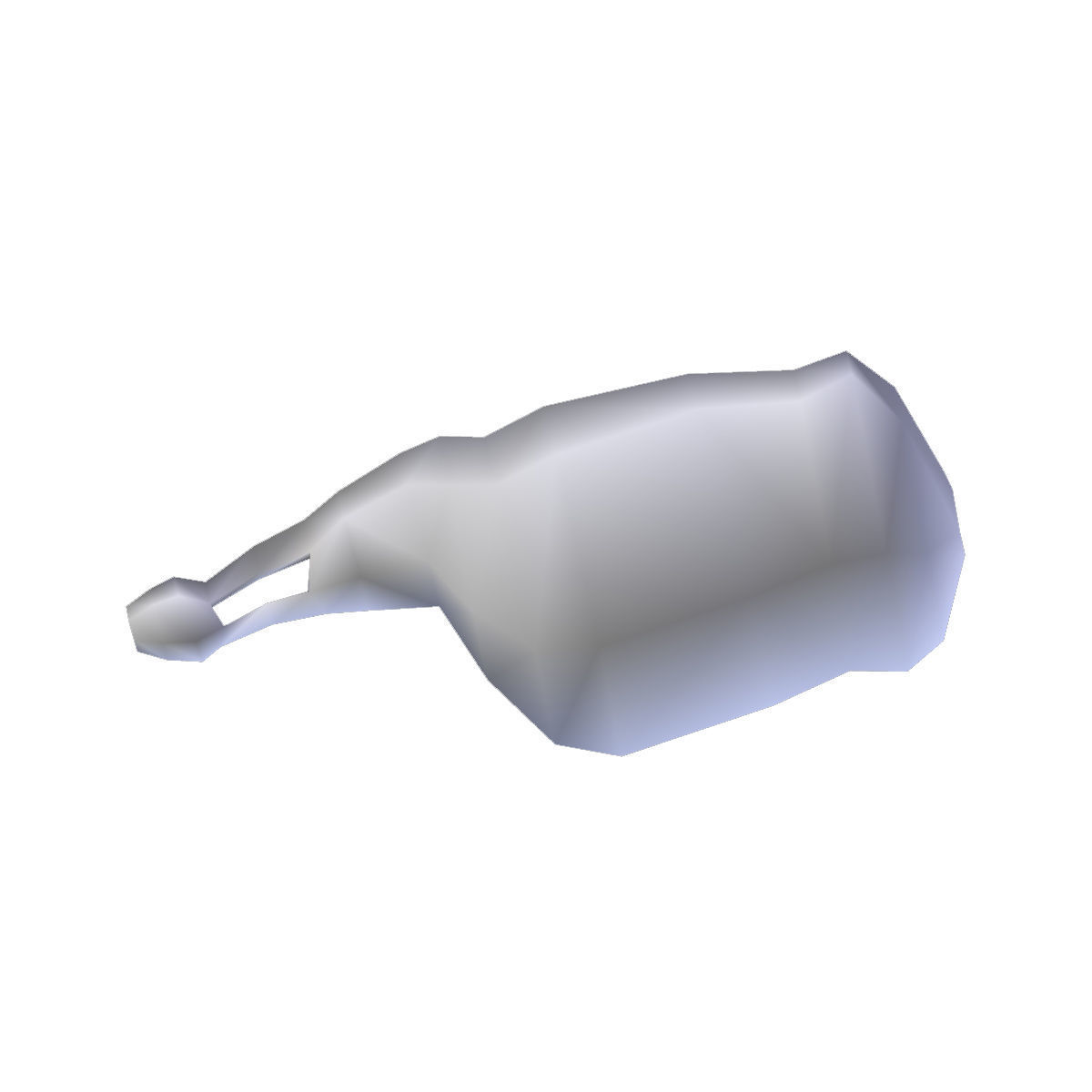 Very low poly raw Leg Meat Free low-poly 3D model_7