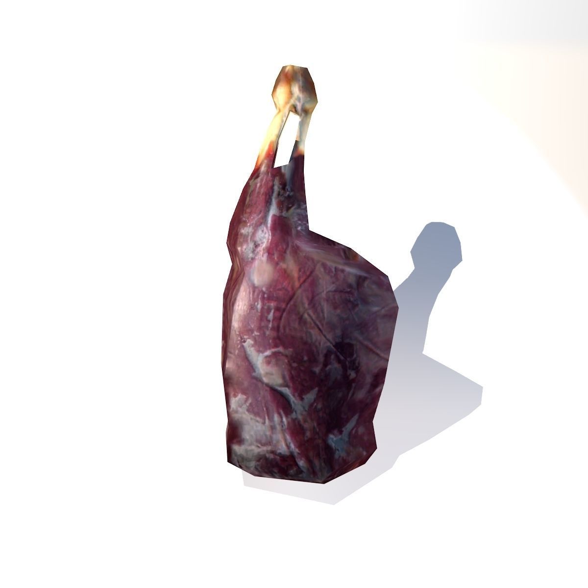 Very low poly raw Leg Meat Free low-poly 3D model_2