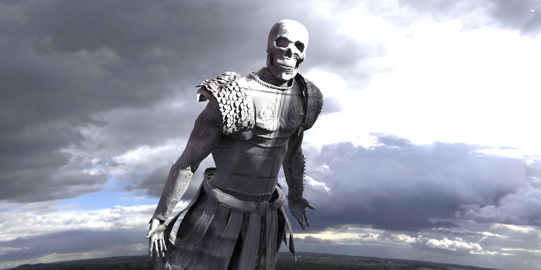 Scull dead Warrior  3D model_1