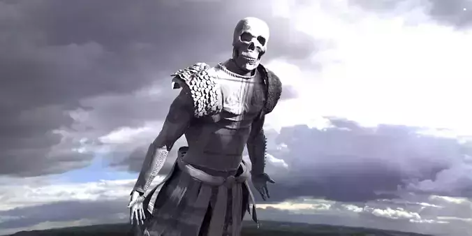 Scull dead Warrior  3D model