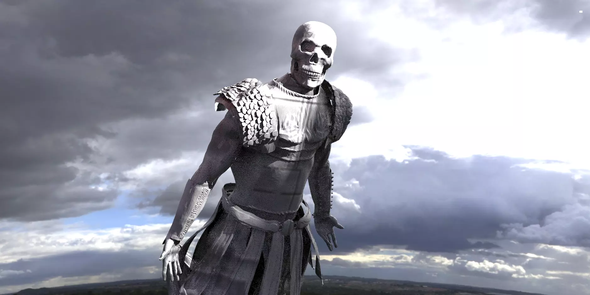 Scull dead Warrior  3D model_0