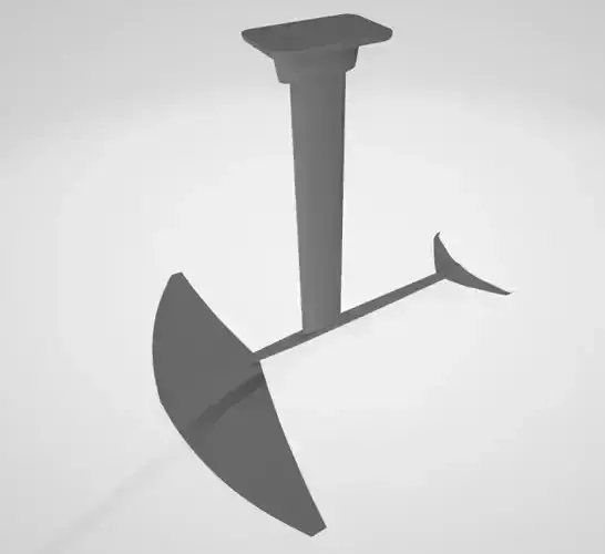 bat wing hidrofoil high aspect 3D print model