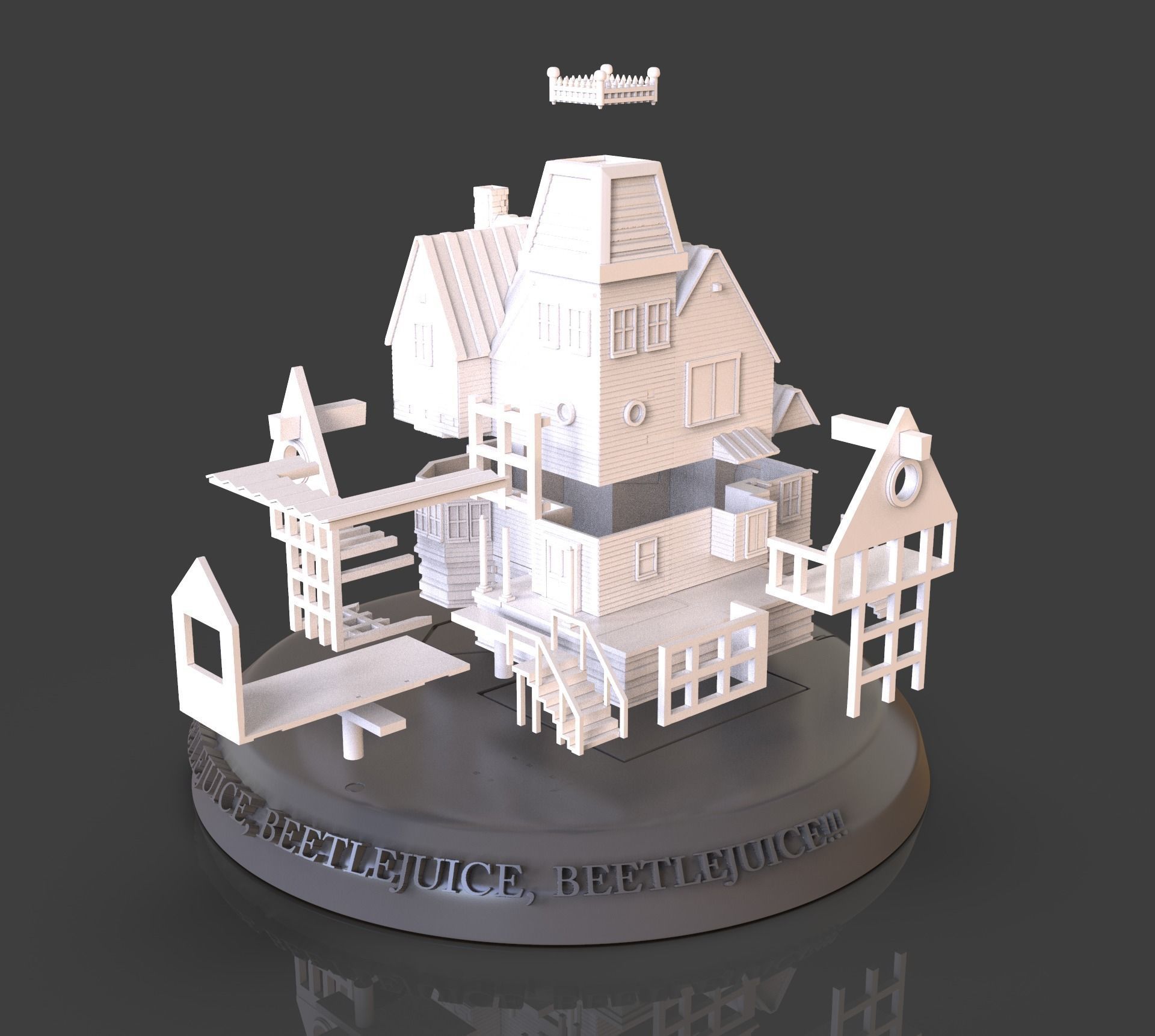 Beetlejuice House Diorama 3D print model_35
