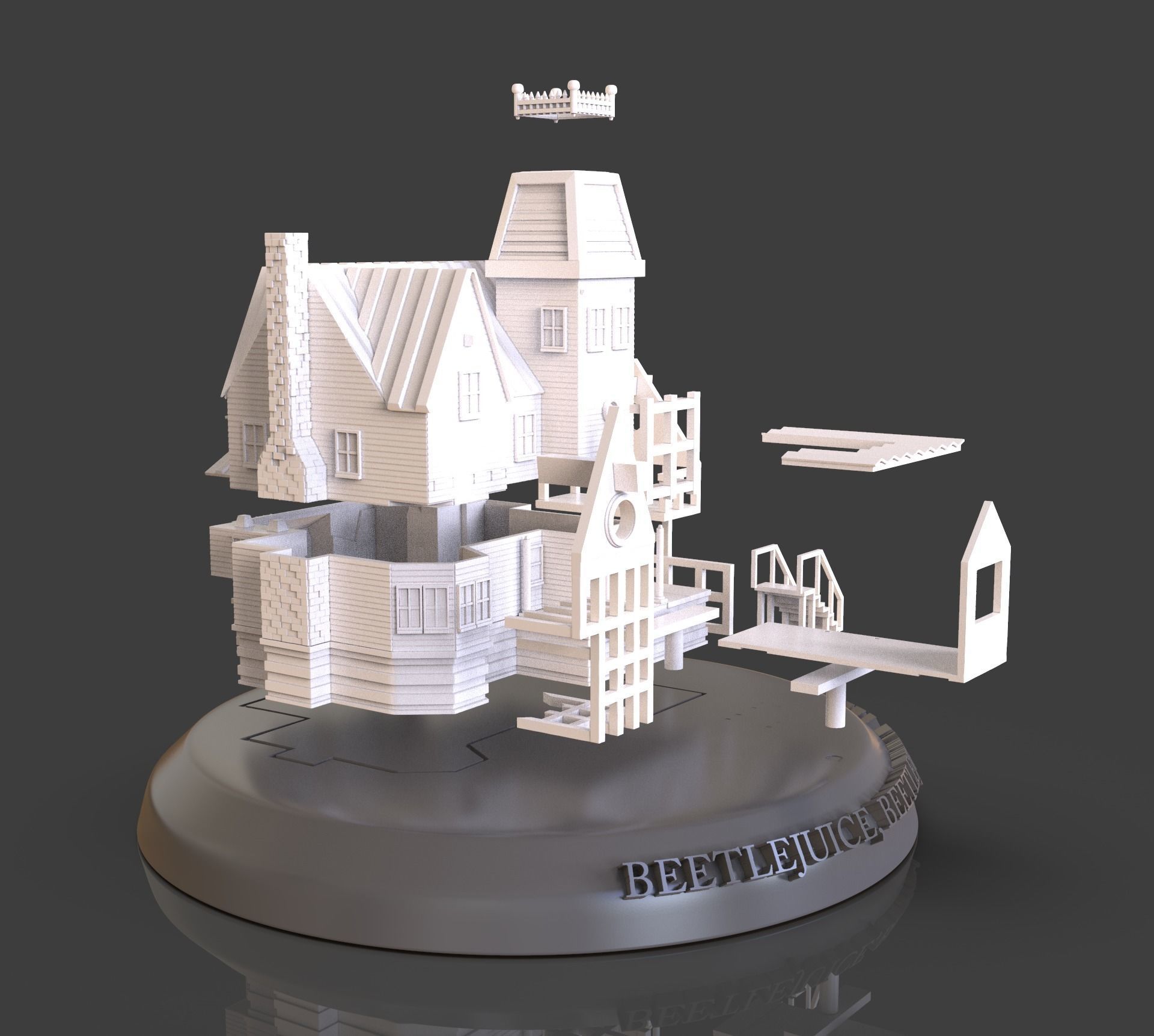 Beetlejuice House Diorama 3D print model_7