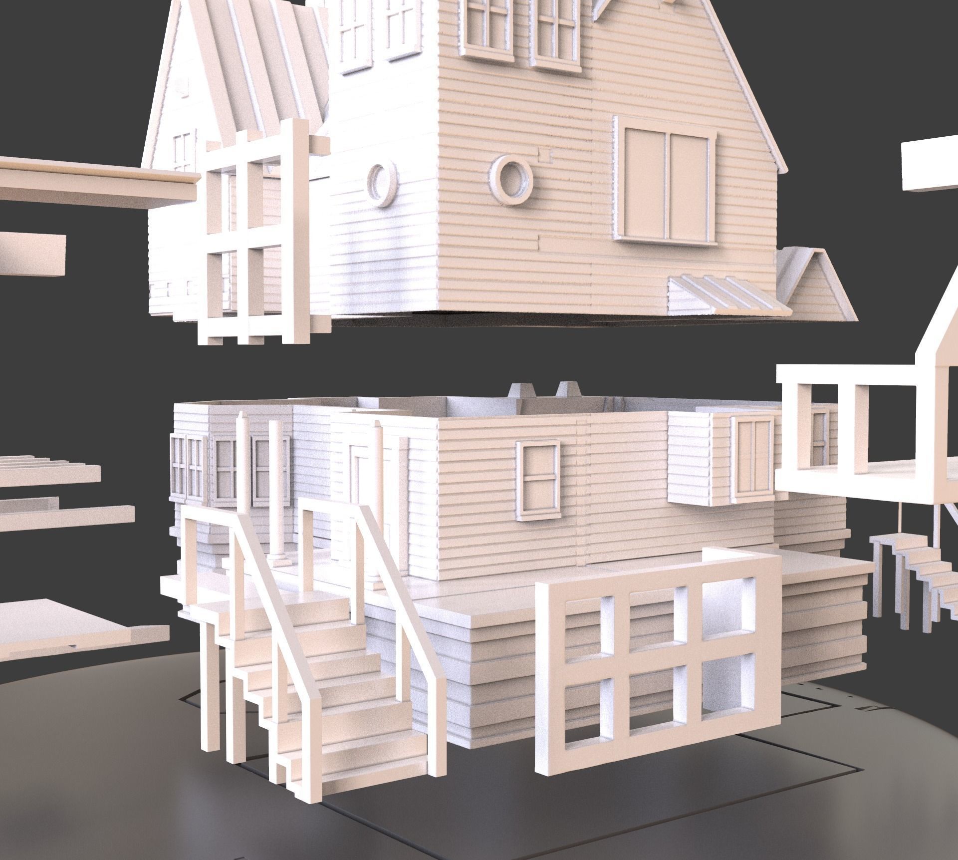 Beetlejuice House Diorama 3D print model_38