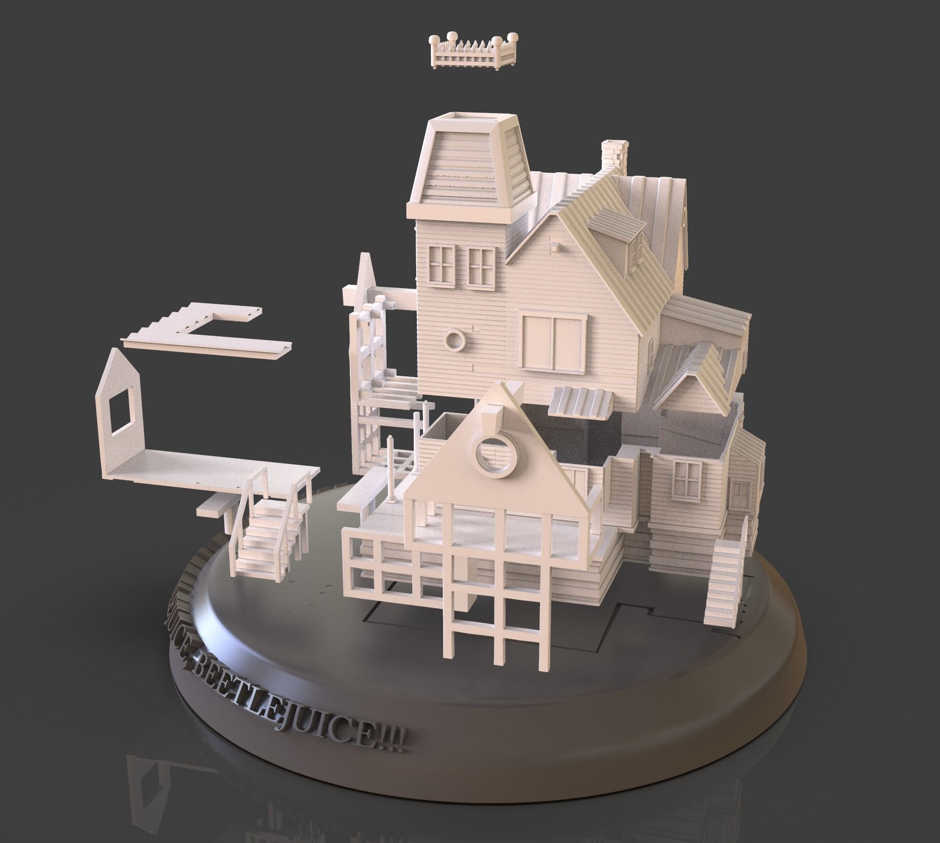 Beetlejuice House Diorama 3D print model_10