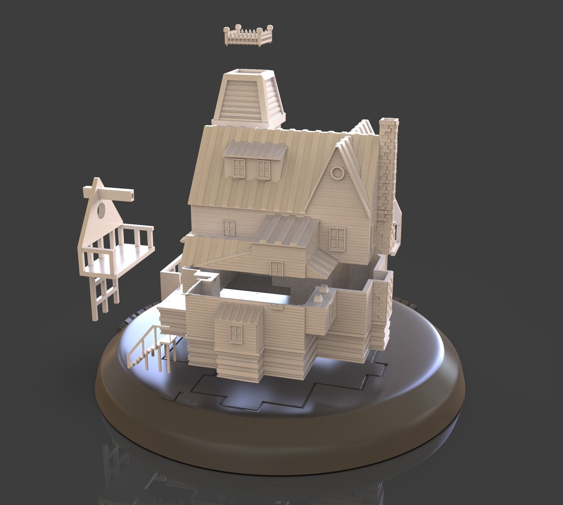 Beetlejuice House Diorama 3D print model_31