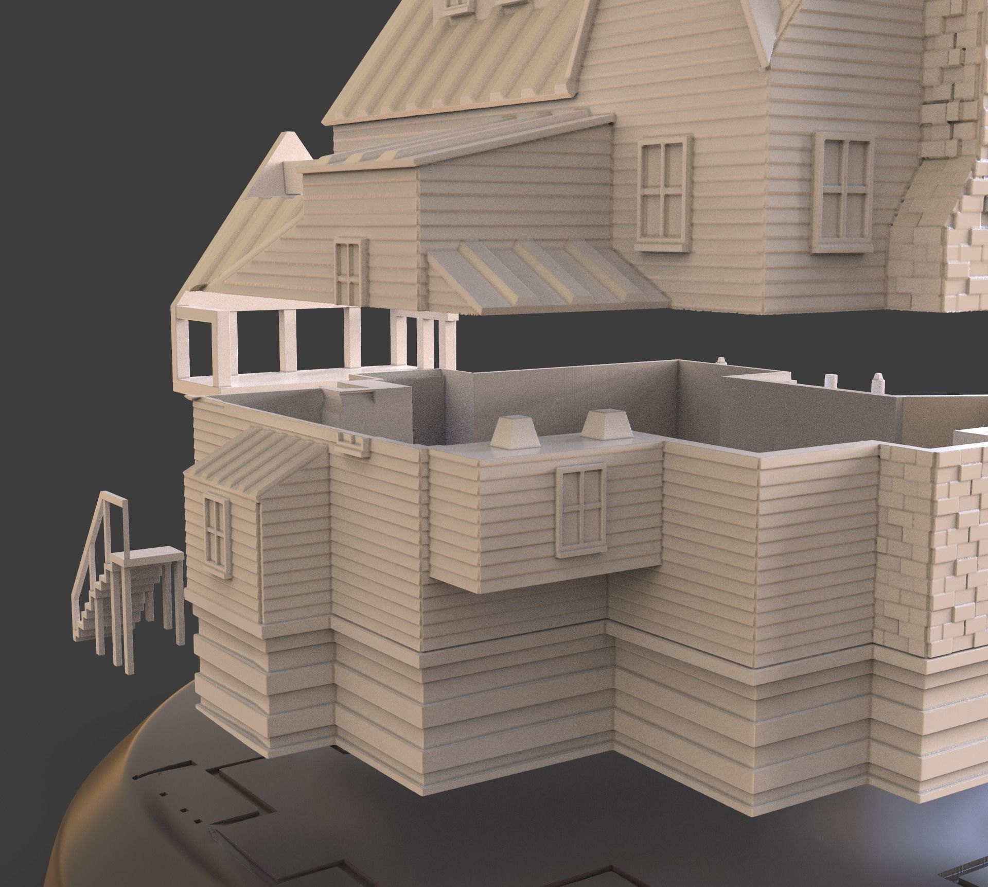 Beetlejuice House Diorama 3D print model_36