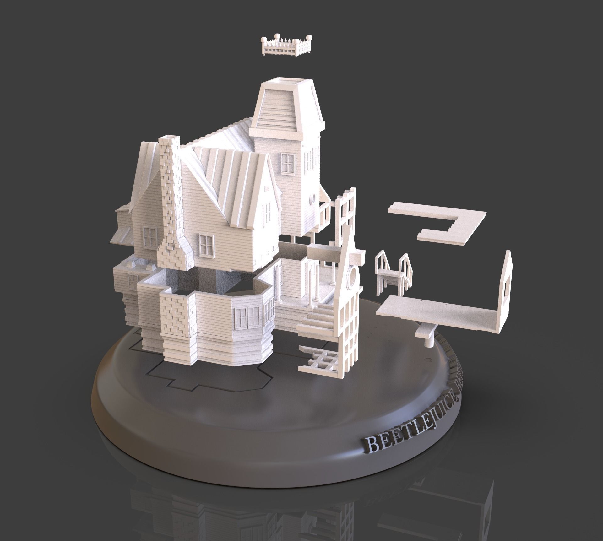 Beetlejuice House Diorama 3D print model_11