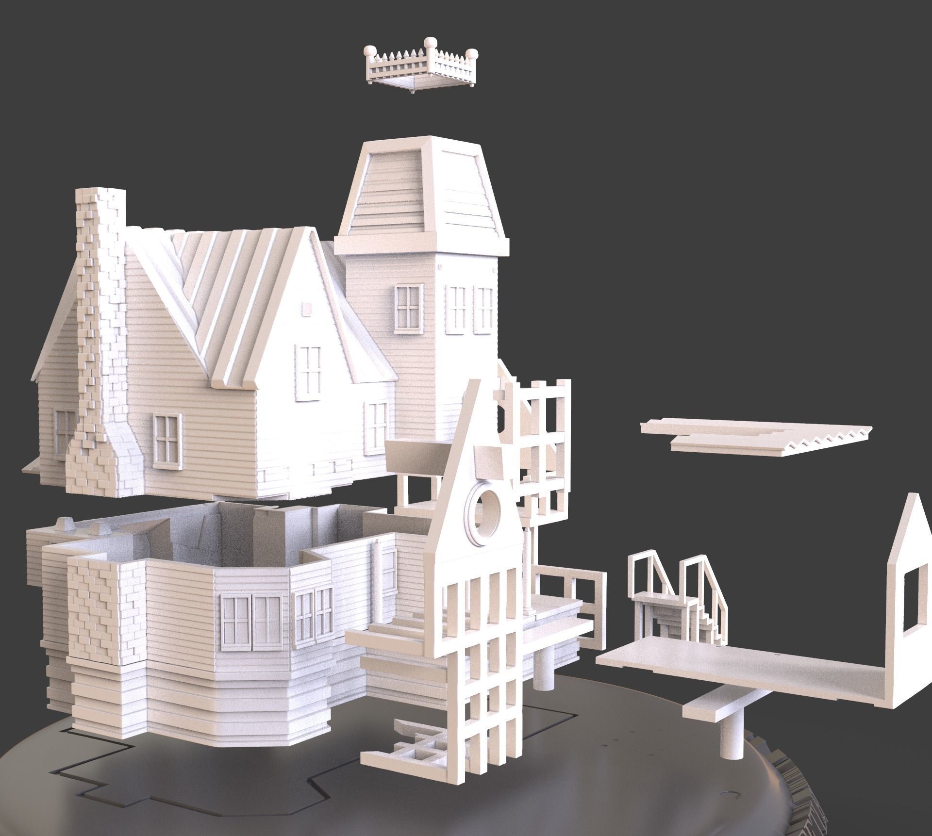 Beetlejuice House Diorama 3D print model_13