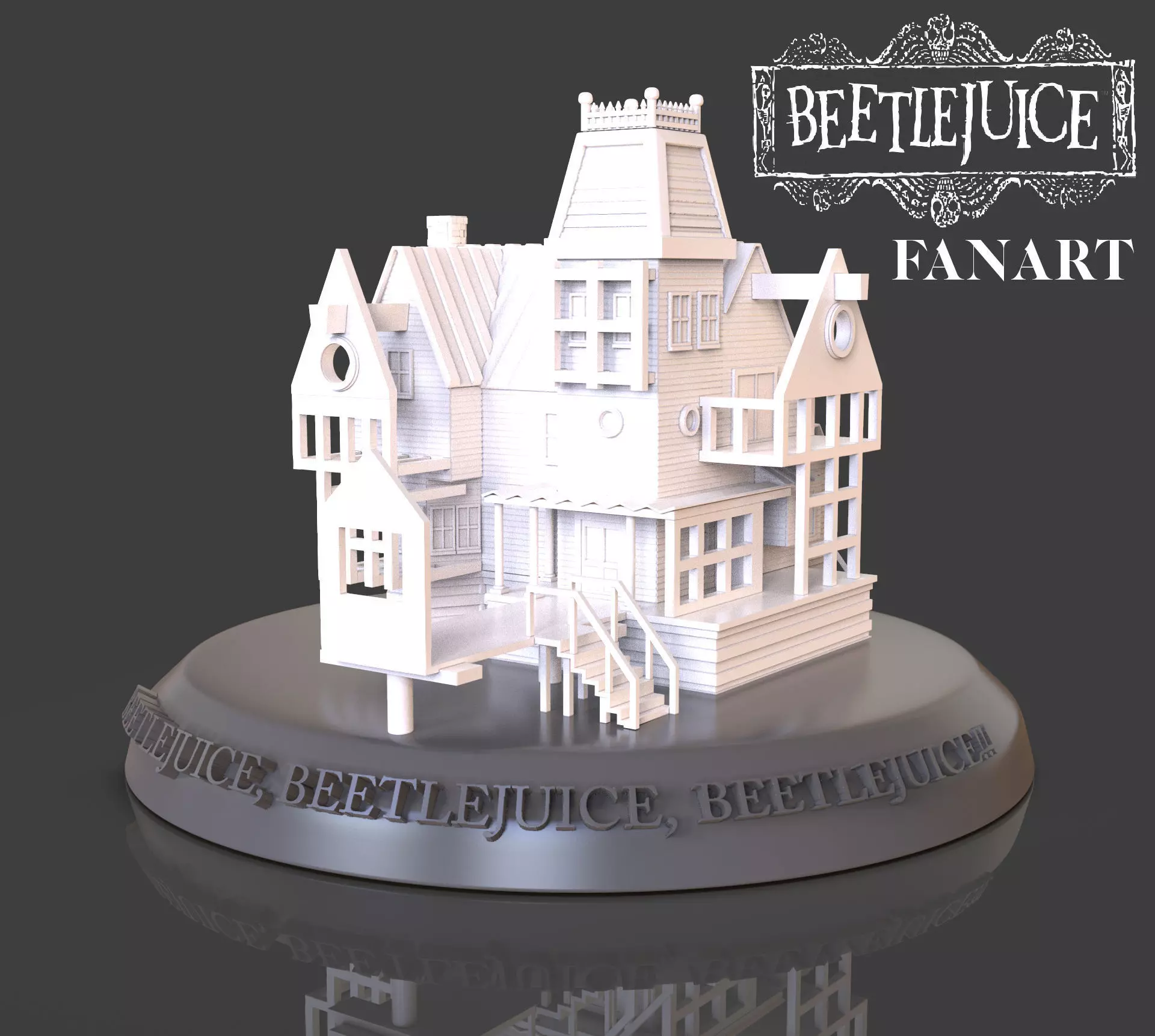 Beetlejuice House Diorama 3D print model_0