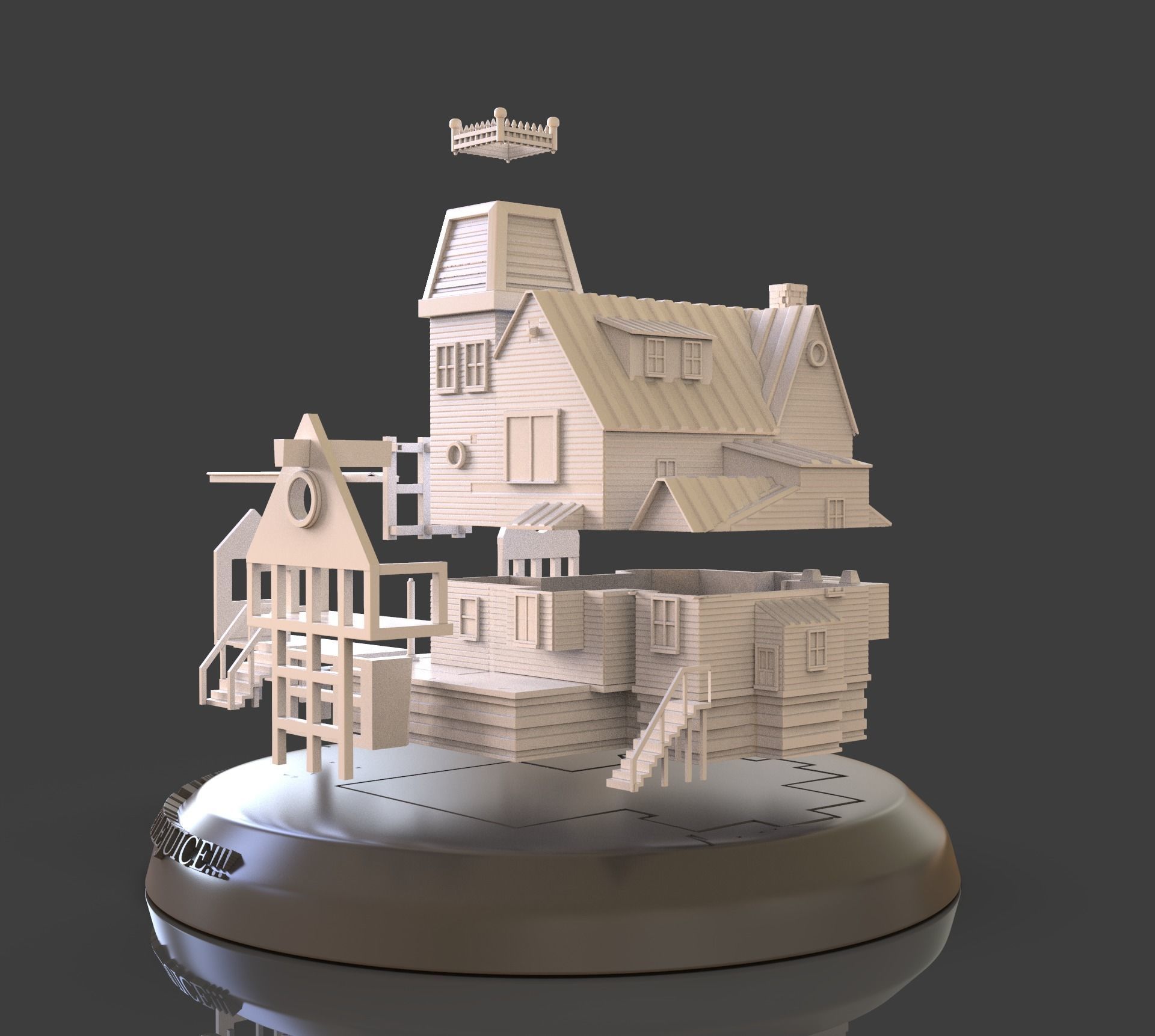 Beetlejuice House Diorama 3D print model_8