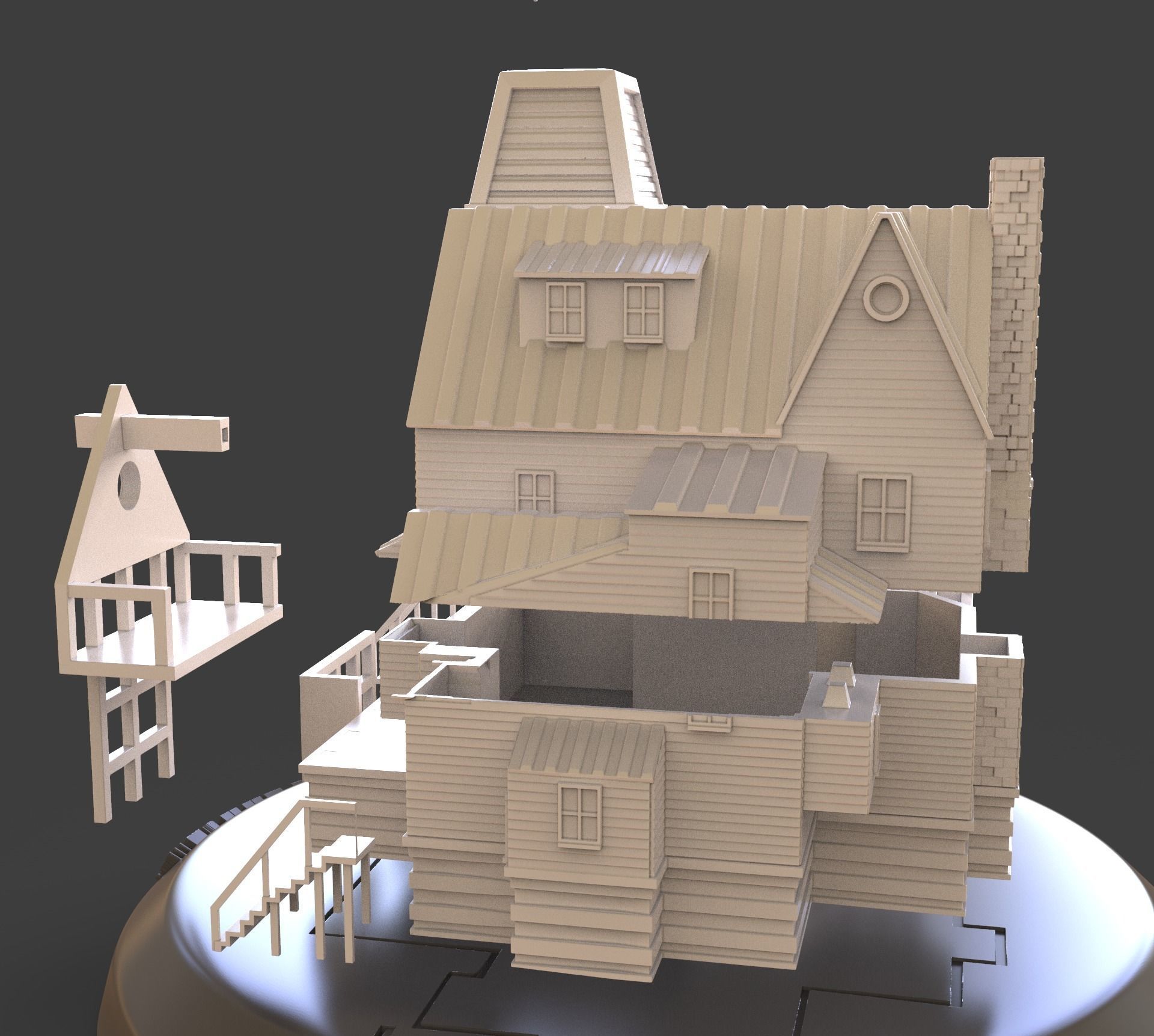 Beetlejuice House Diorama 3D print model_15