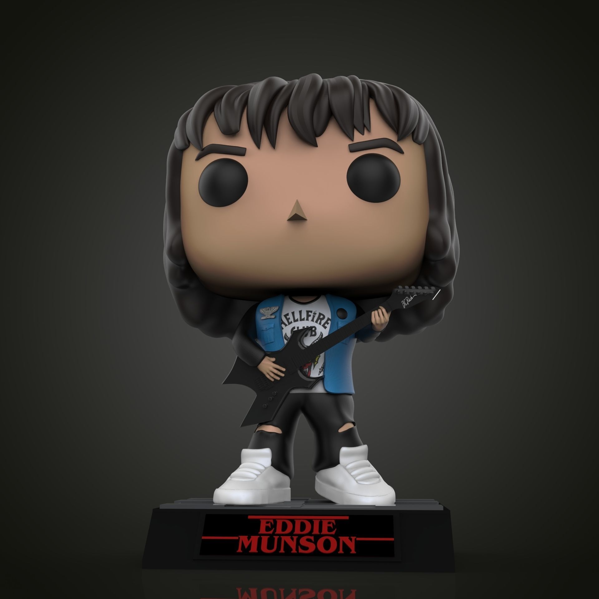 Funko Eddie Stranger Things 3D print model_1