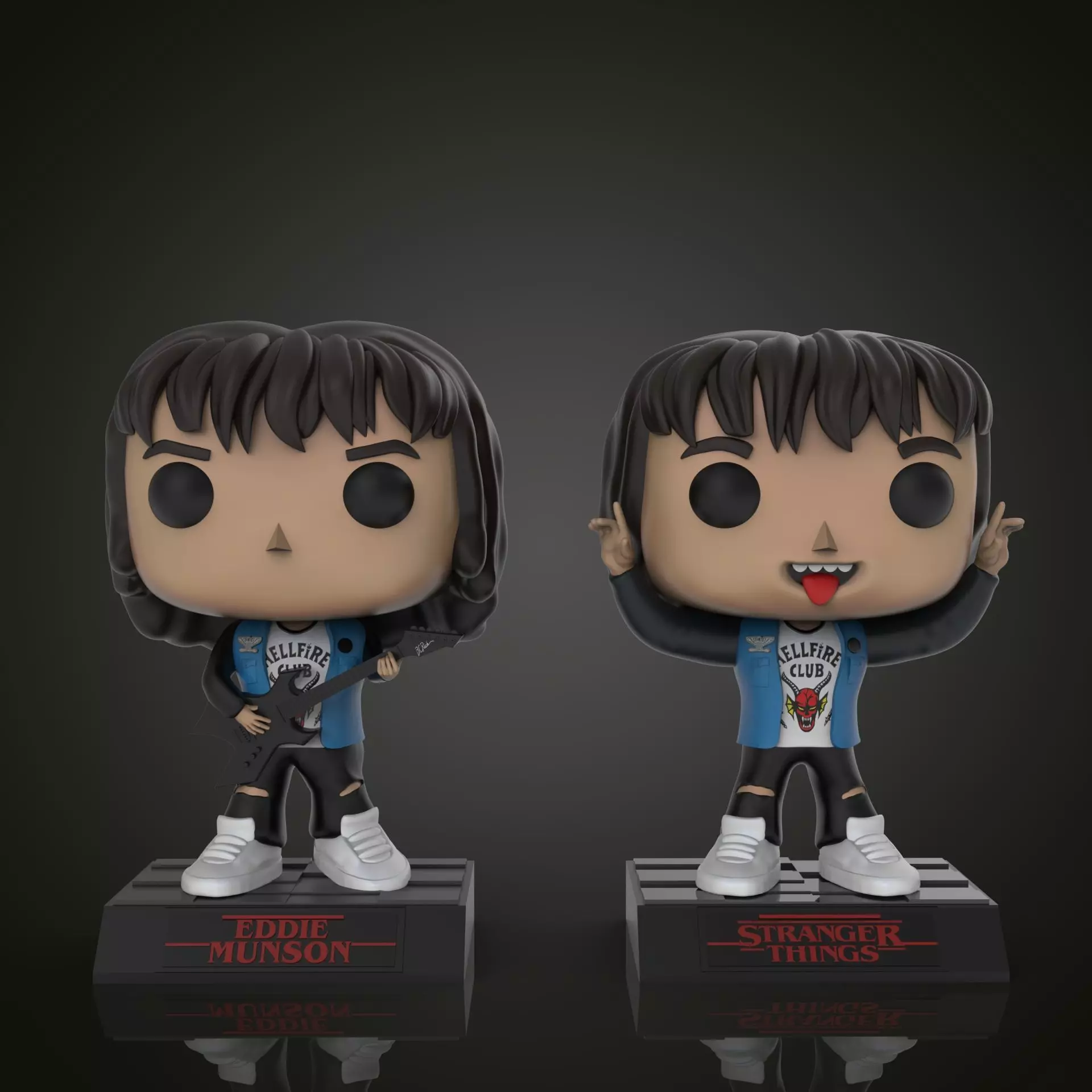 Funko Eddie Stranger Things 3D print model_0