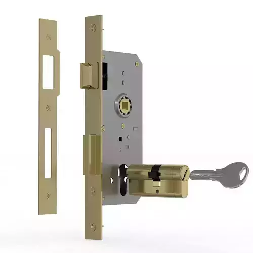 Door Lock with Cylinder  3D model