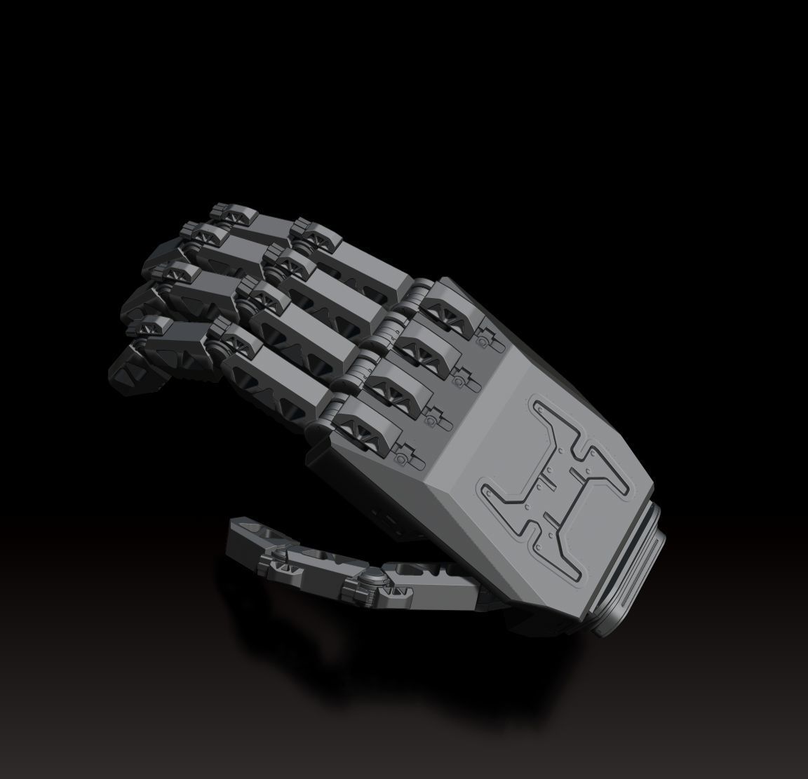 Robot hand 3D model_6