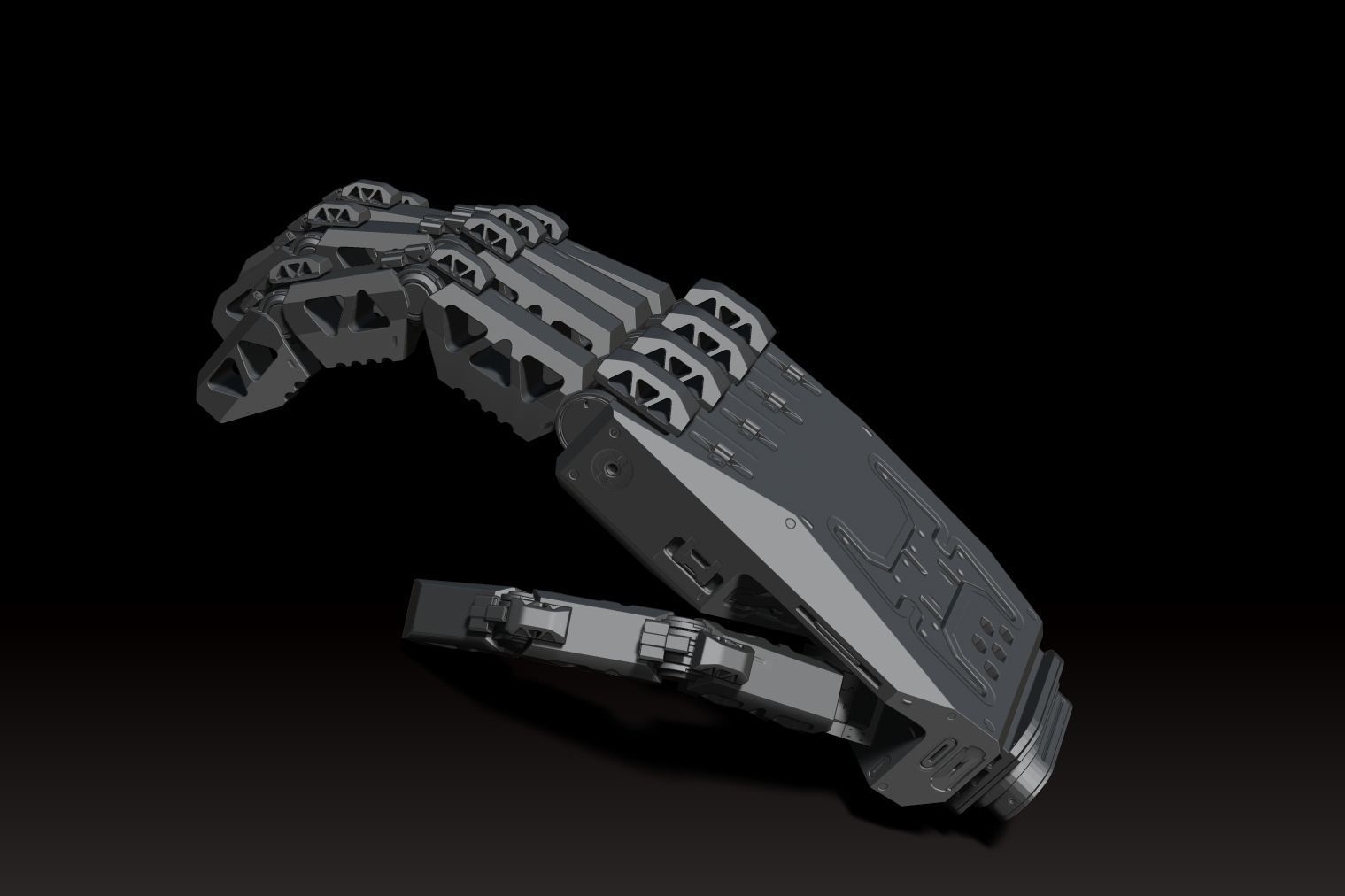 Robot hand 3D model_7