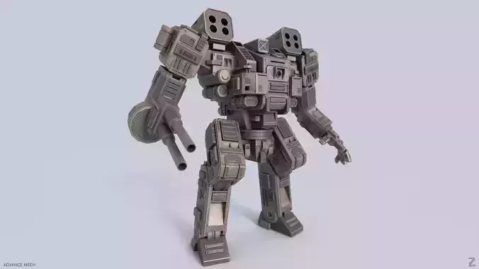Advance Mech Low-poly 3D model