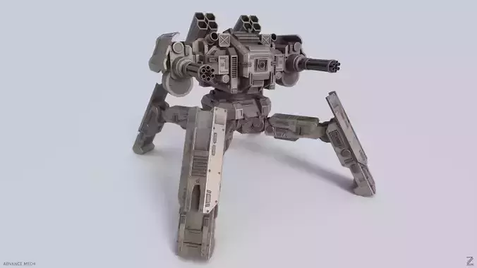 Advance Mech Low-poly 3D model