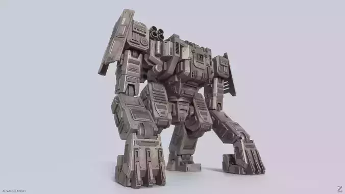 Advance Mech Low-poly 3D model