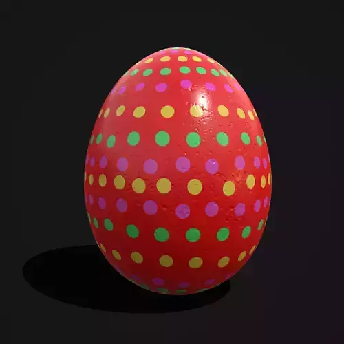 Easter Egg Red Spotted