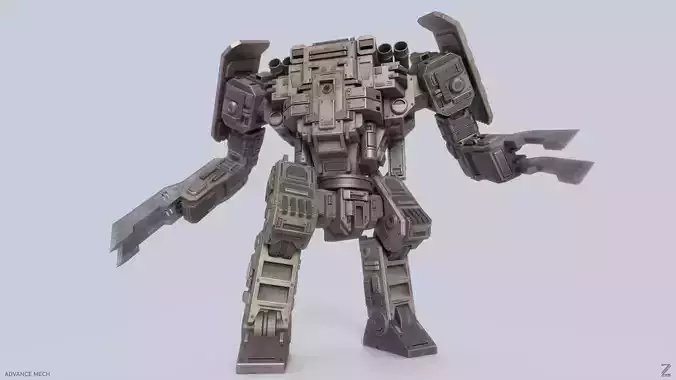 Advance Mech Low-poly 3D model