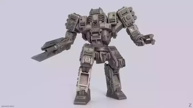 Advance Mech Low-poly 3D model