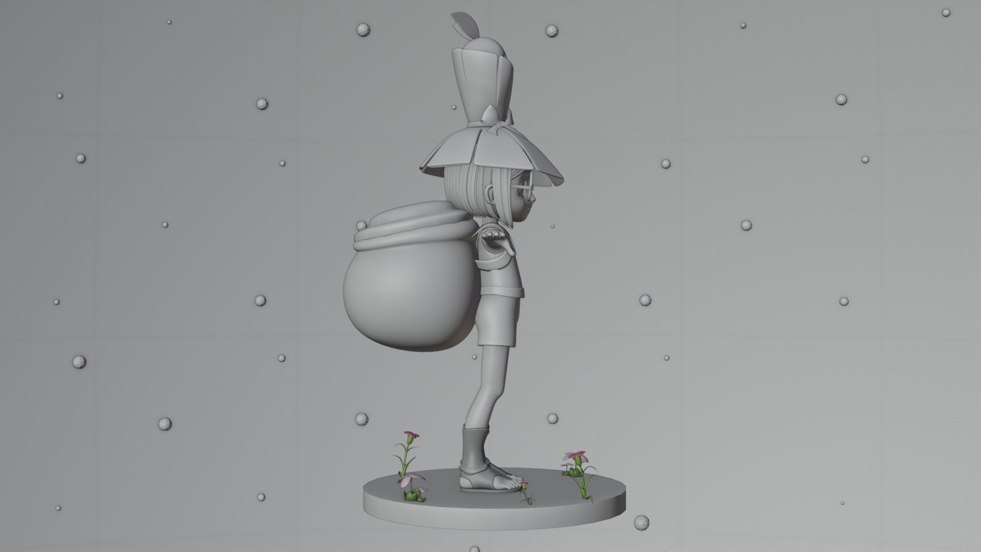 Cartoon Game character Low-poly 3D model_21