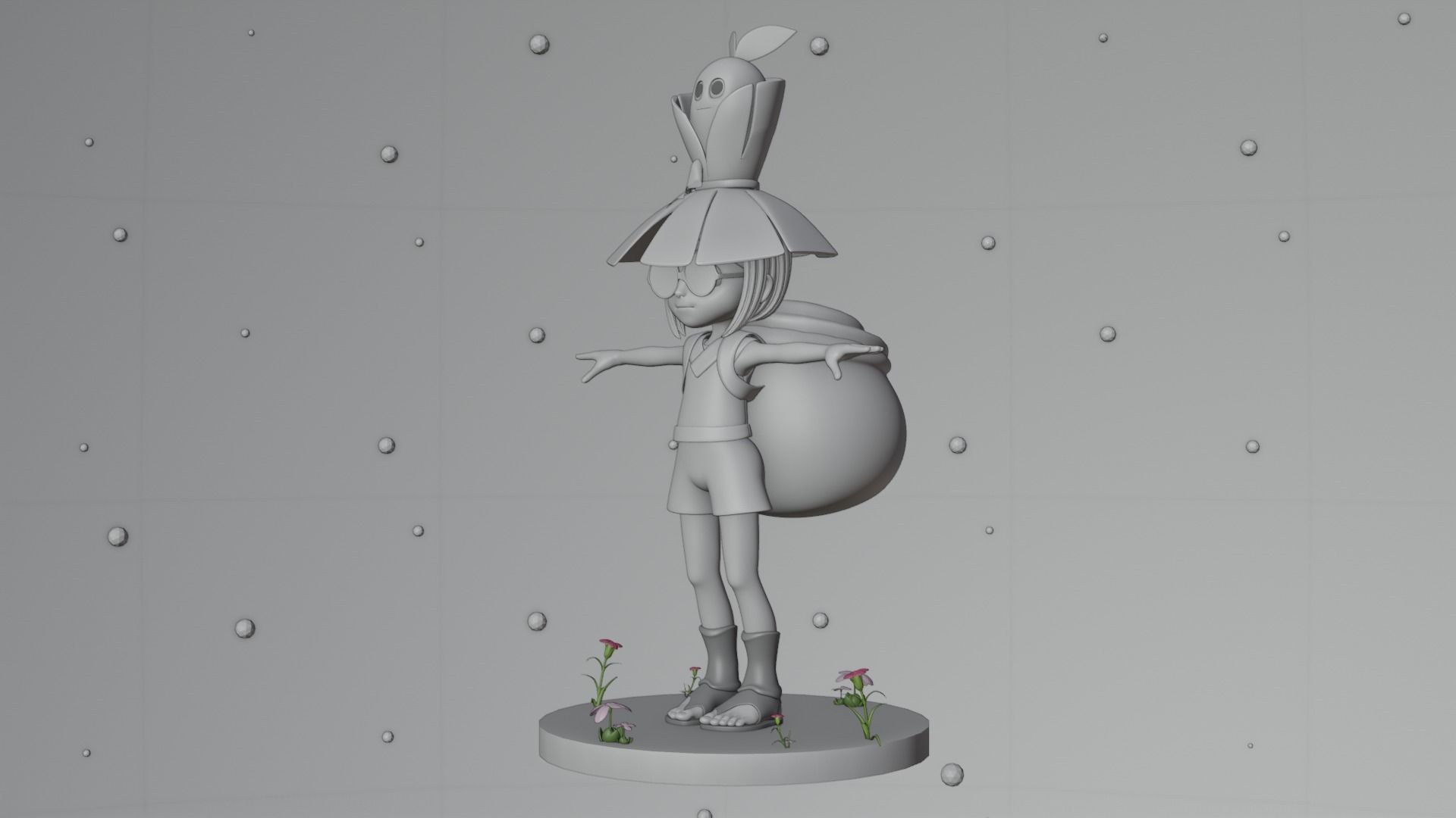 Cartoon Game character Low-poly 3D model_23