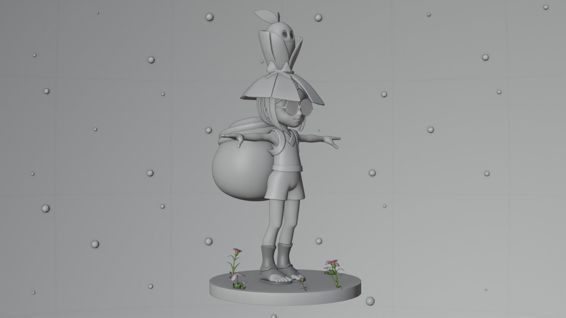 Cartoon Game character Low-poly 3D model_22