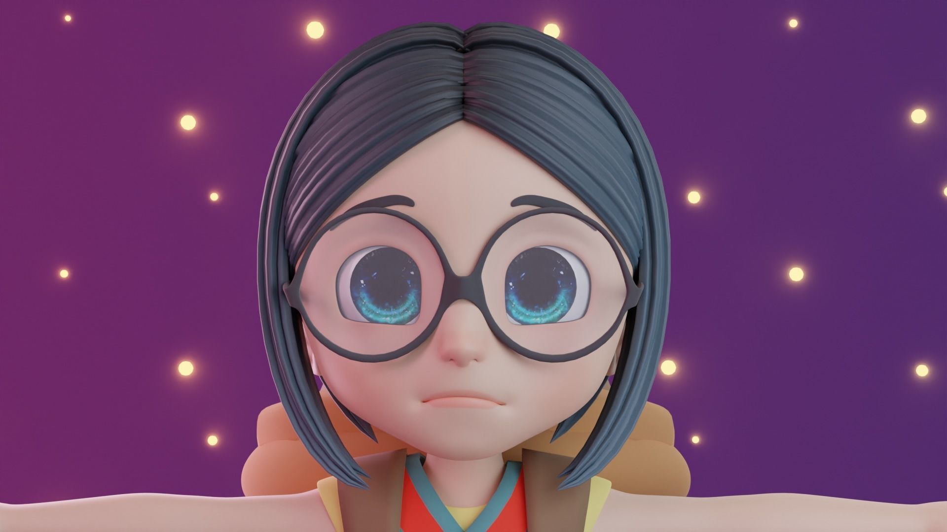 Cartoon Game character Low-poly 3D model_5