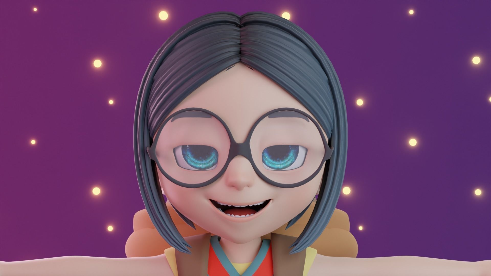 Cartoon Game character Low-poly 3D model_7