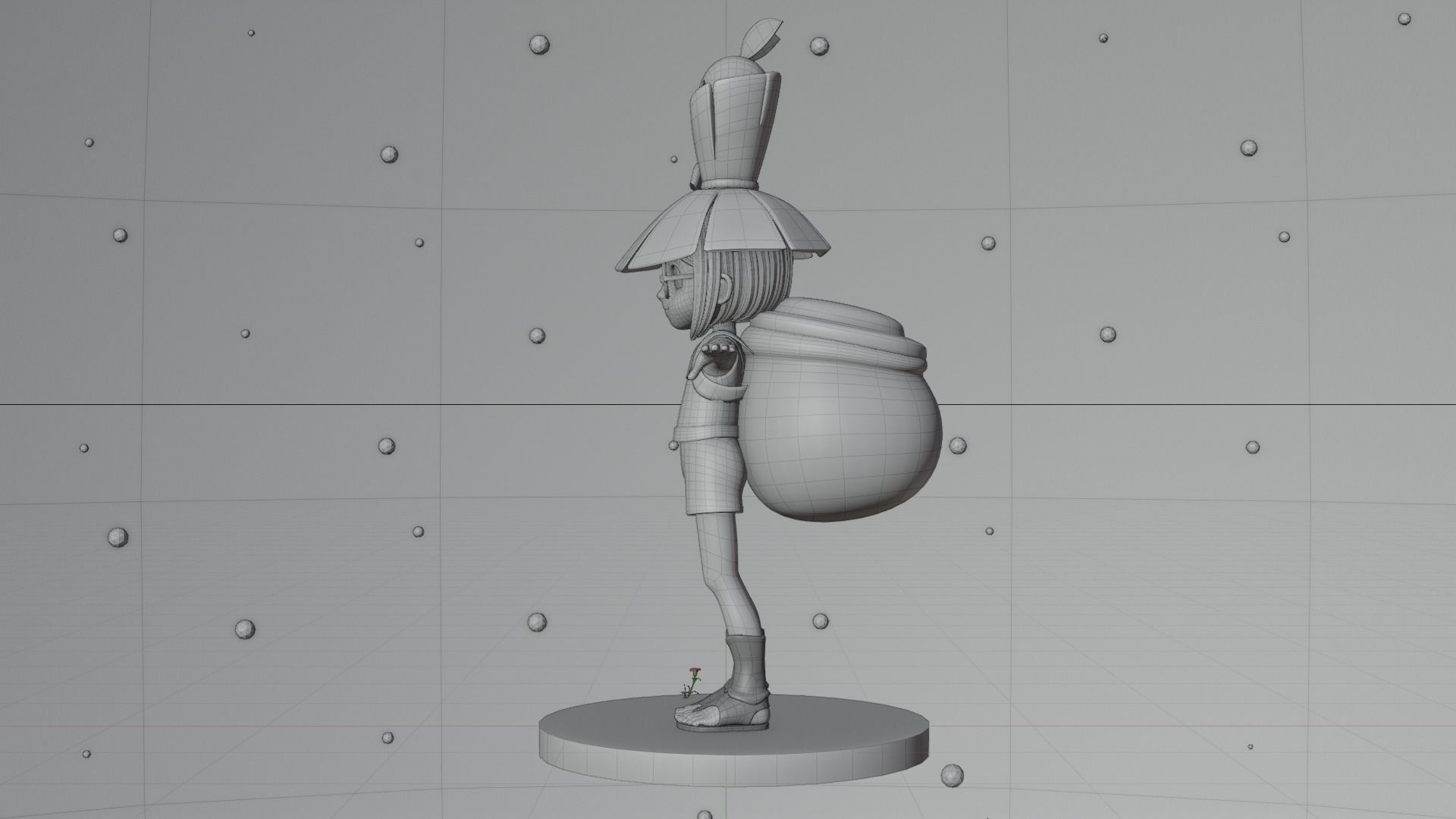 Cartoon Game character Low-poly 3D model_27