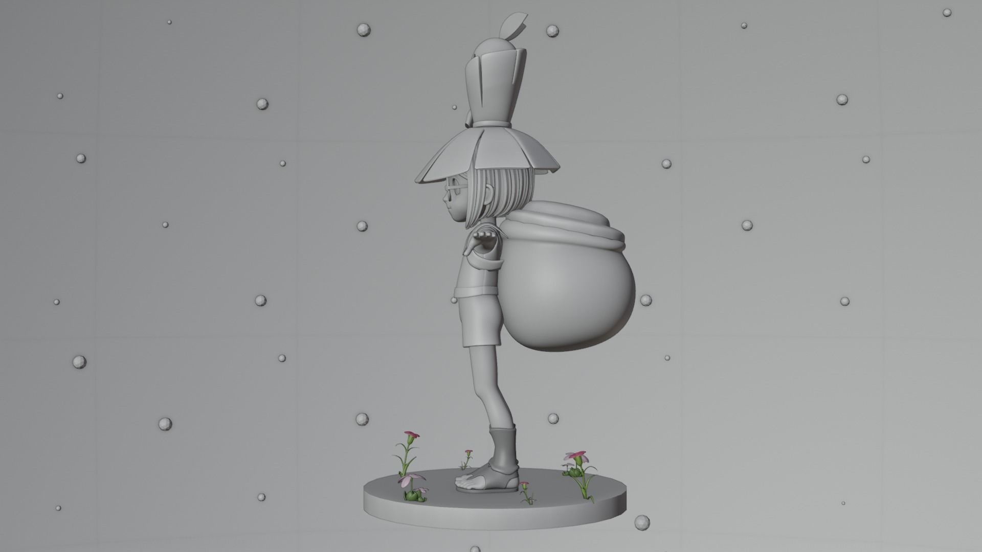 Cartoon Game character Low-poly 3D model_19