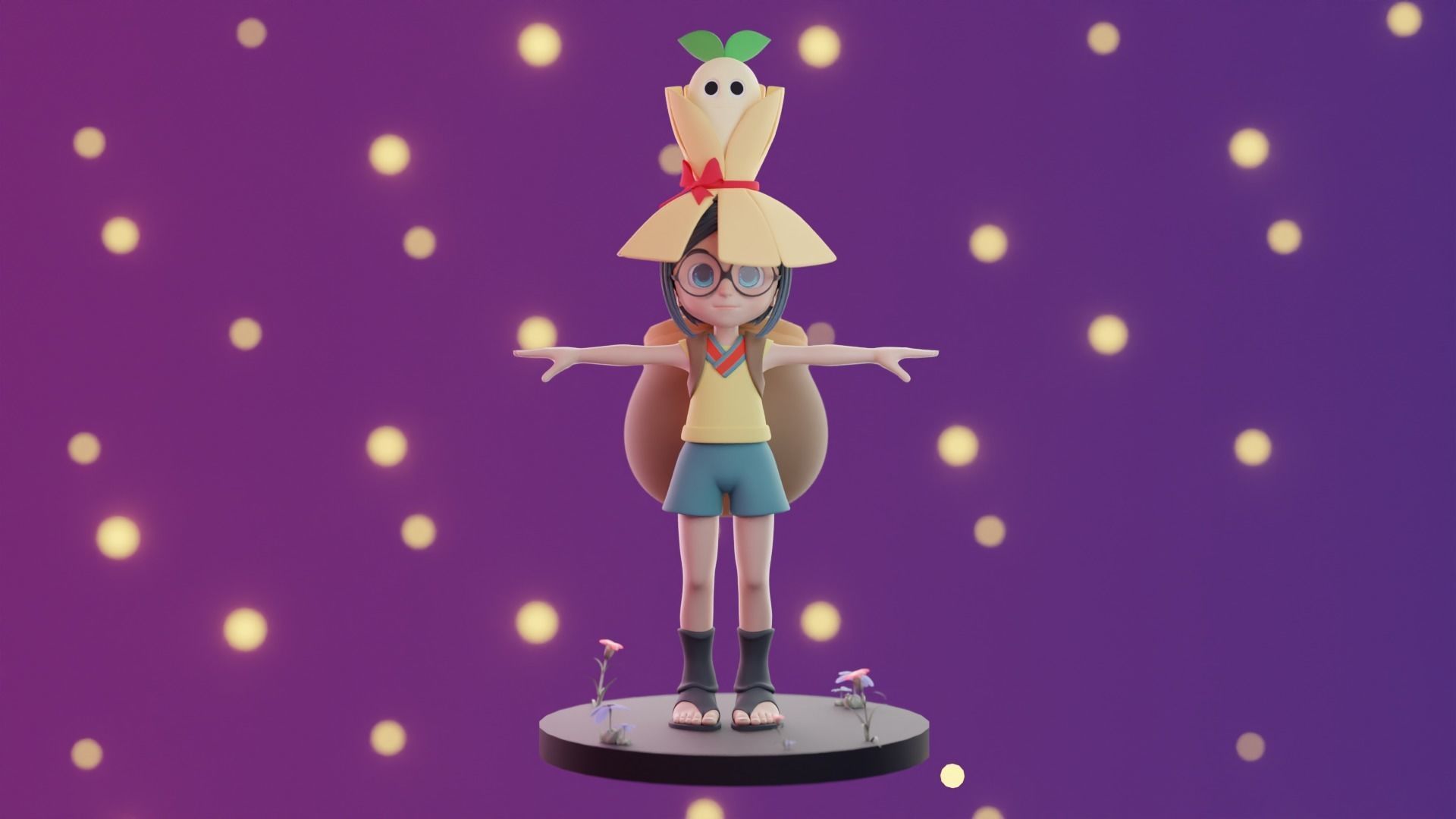 Cartoon Game character Low-poly 3D model_10