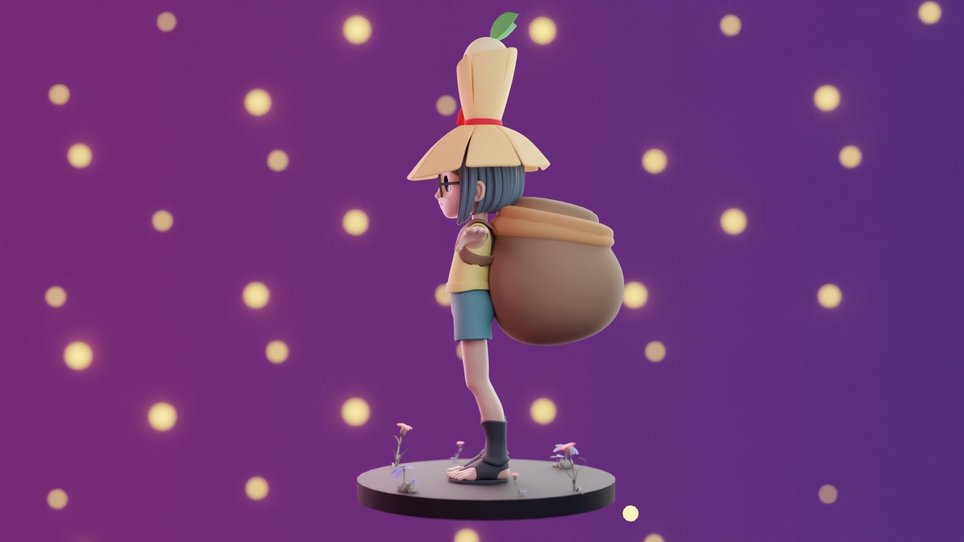 Cartoon Game character Low-poly 3D model_11