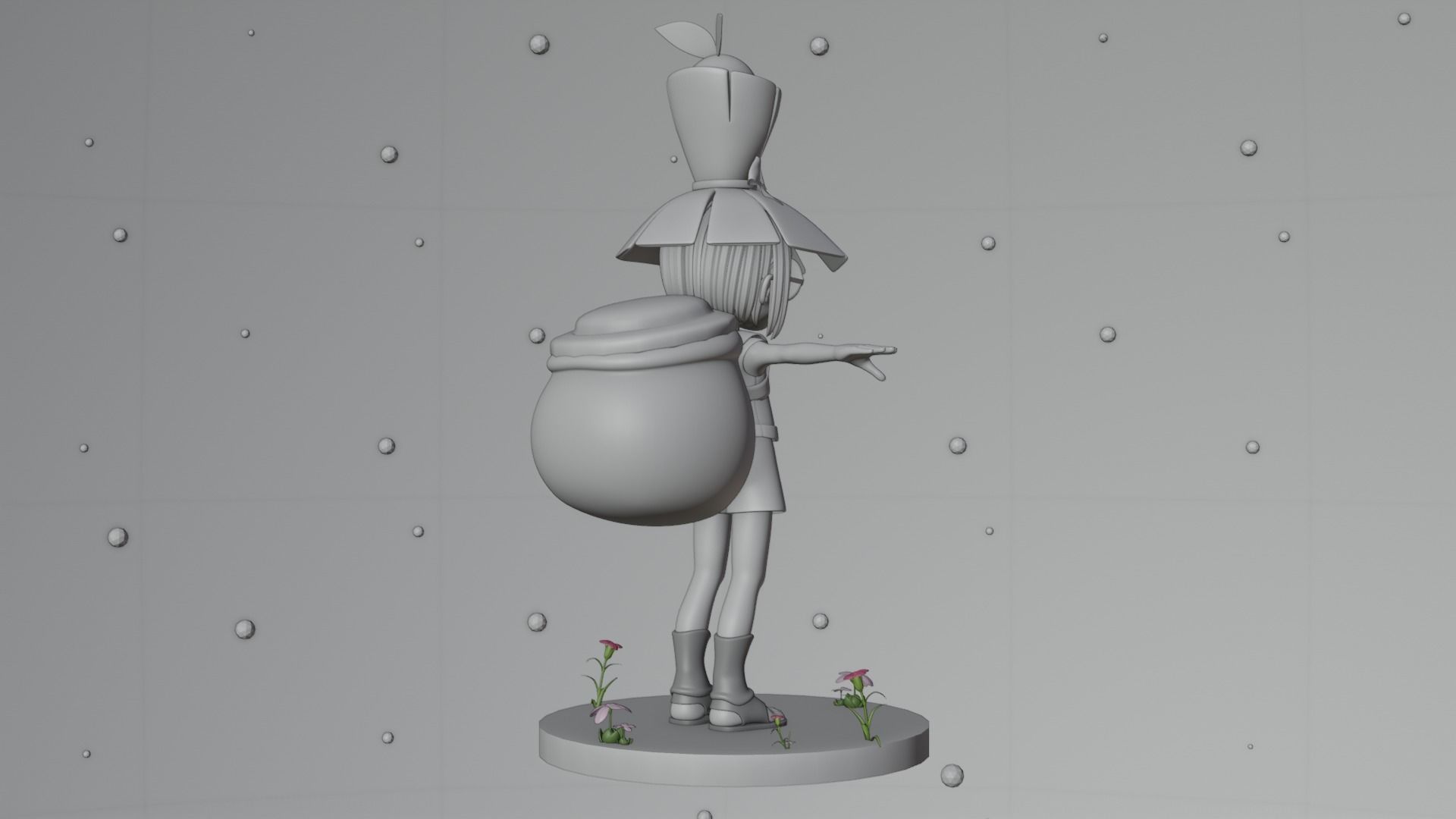Cartoon Game character Low-poly 3D model_25