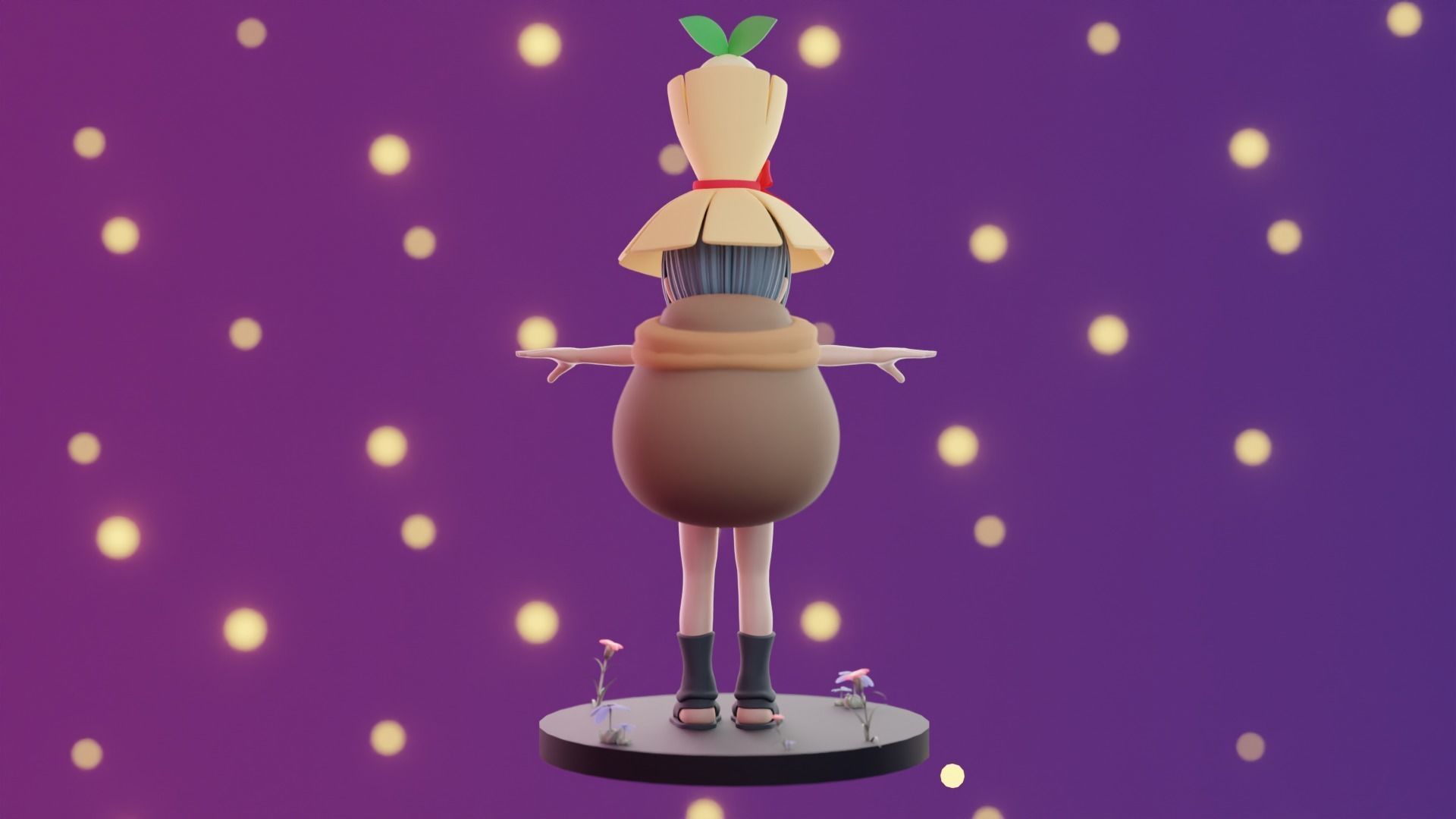 Cartoon Game character Low-poly 3D model_12