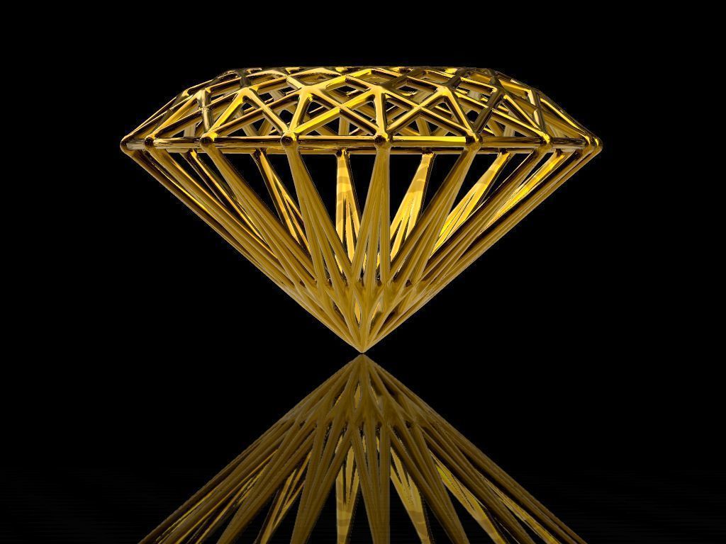 emerald - gemstone structure 3D print model_7