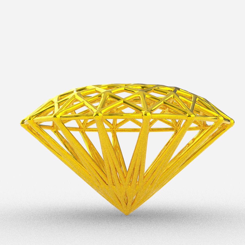 emerald - gemstone structure 3D print model_2