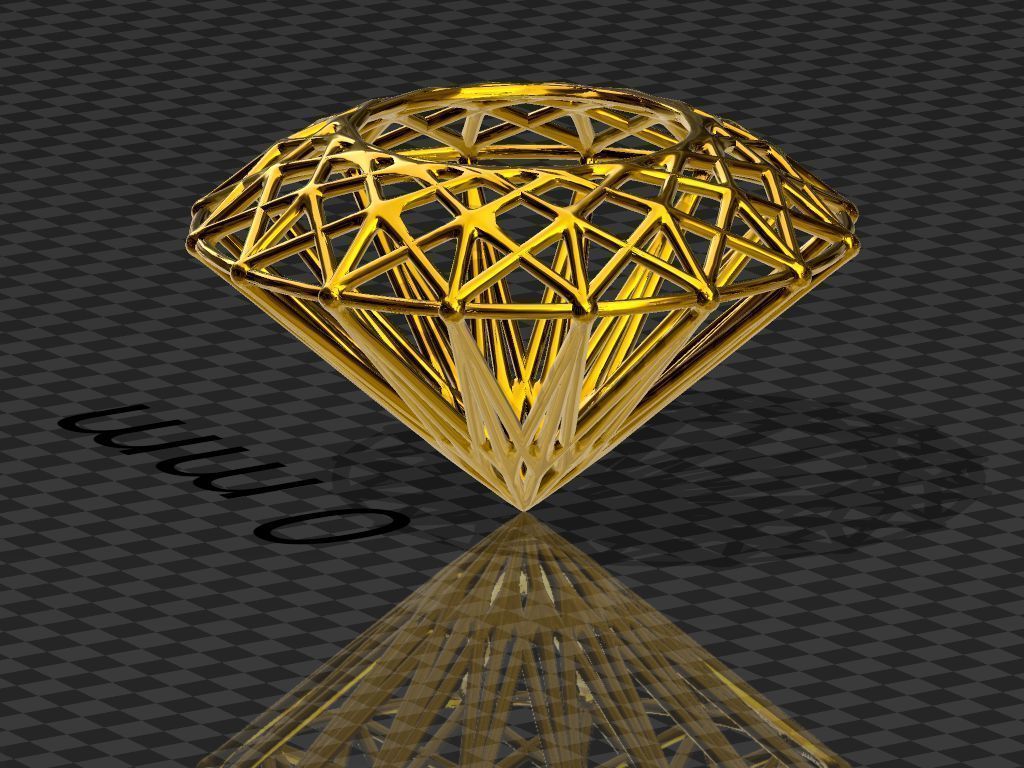 emerald - gemstone structure 3D print model_4