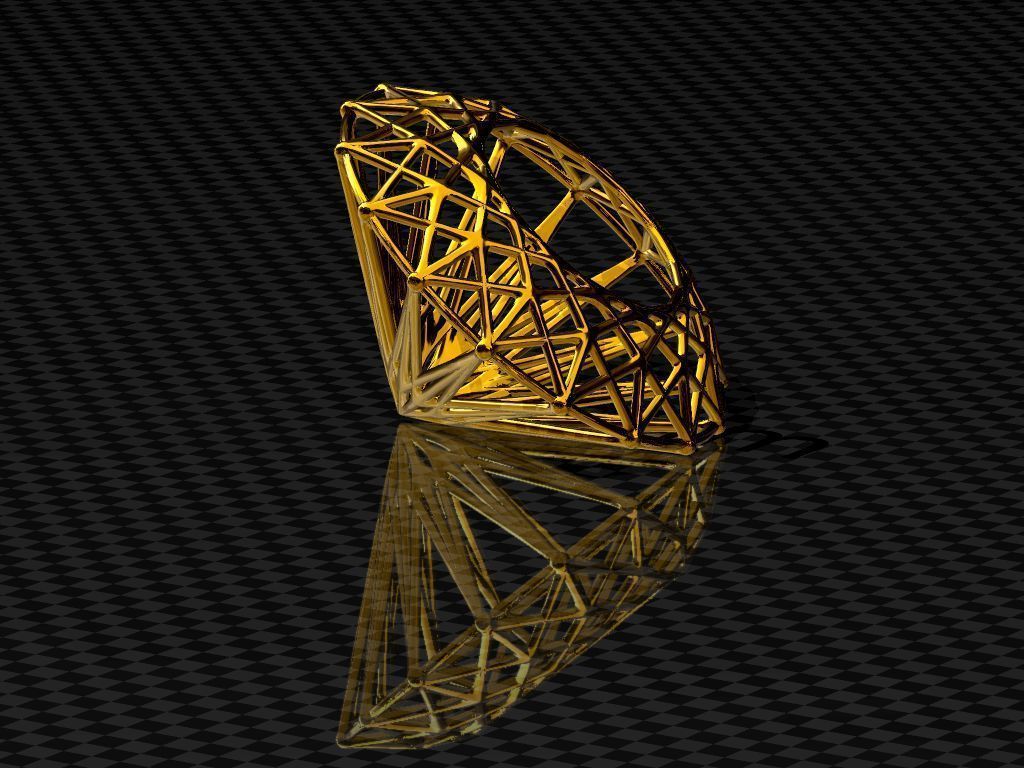 emerald - gemstone structure 3D print model_8